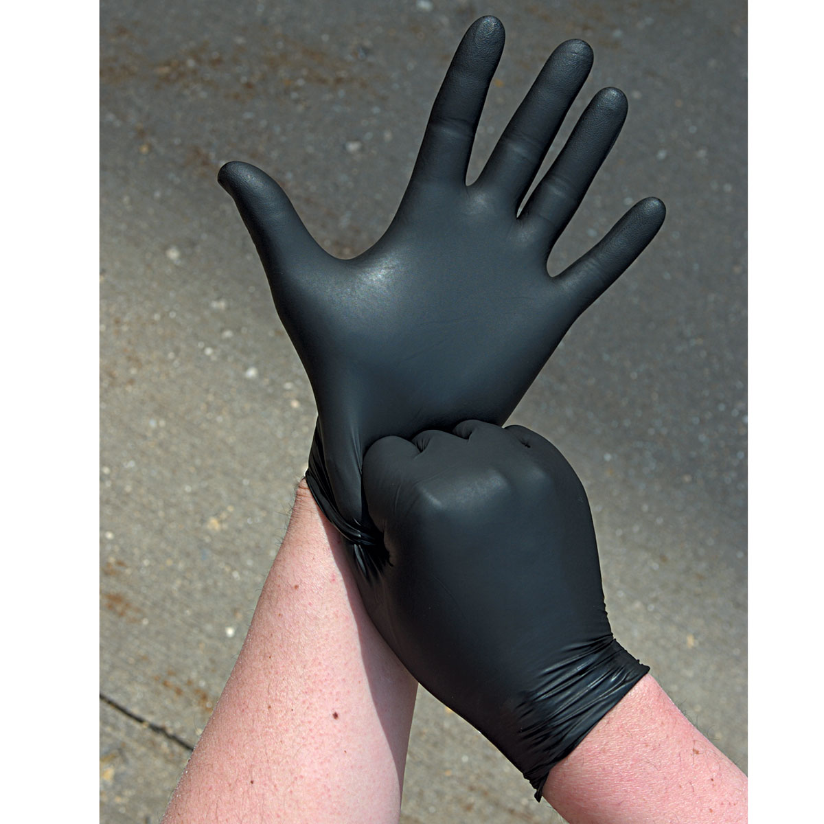 Gloves Black Nitrile Powder Free X-Large 5-6mil10/100ct GPNB - Sold by EA